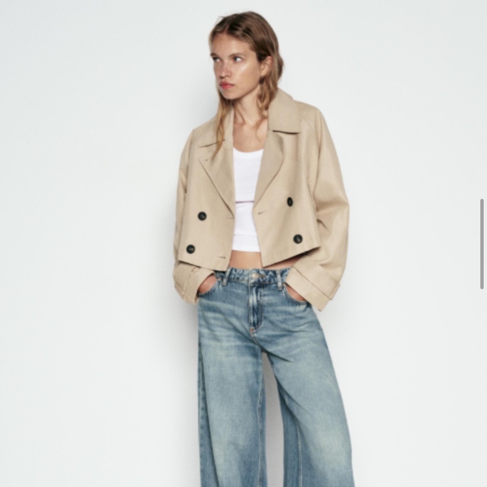 Zara SHORT TRENCH STYLE JACKET